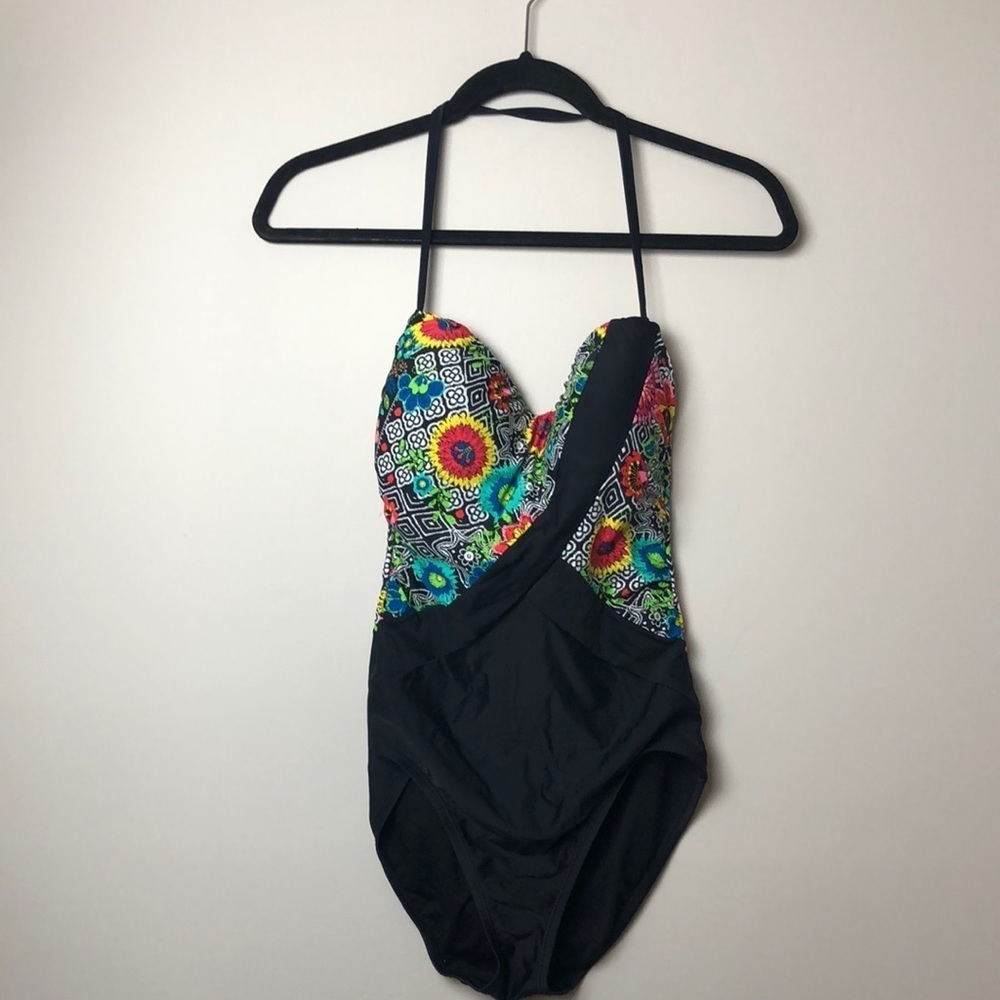 Into the bleu by Amerex flower printed swimsuit
